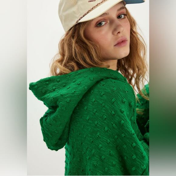 Free people green lake side hoodie sweater - Picture 3 of 3